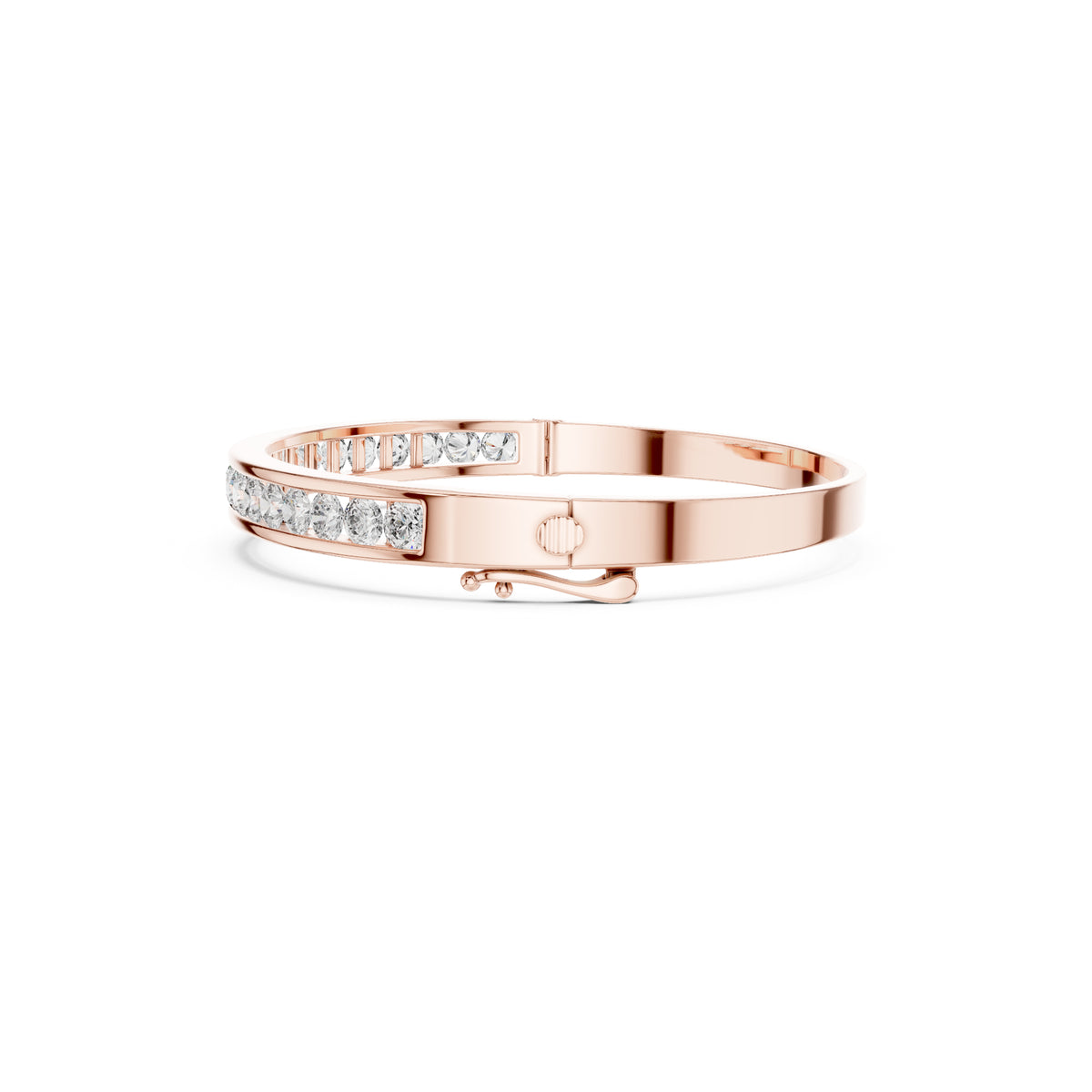 3.57Ct Round Cut White Colorless Diamond Art Deco Cluster Vintage Party Wear Bangle Gift For Women's - HIGHCARAT DIAMONDS