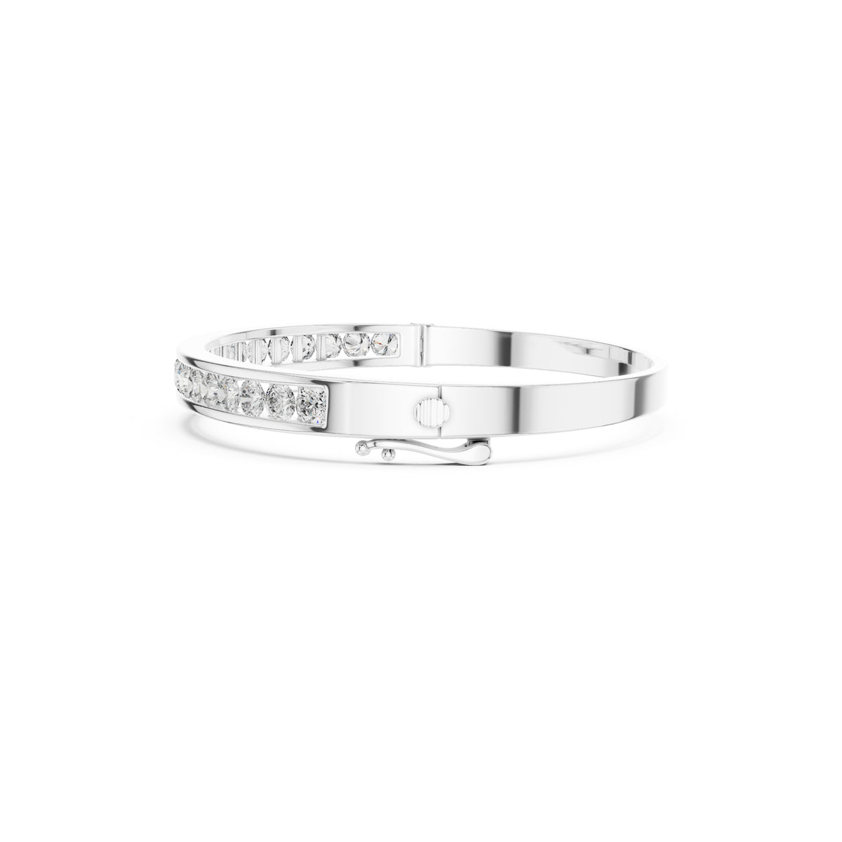3.57Ct Round Cut White Colorless Diamond Art Deco Cluster Vintage Party Wear Bangle Gift For Women's - HIGHCARAT DIAMONDS