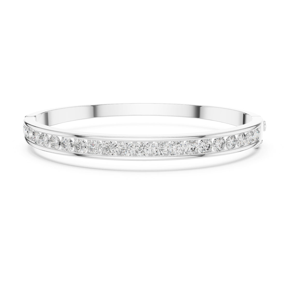 3.57Ct Round Cut White Colorless Diamond Art Deco Cluster Vintage Party Wear Bangle Gift For Women's - HIGHCARAT DIAMONDS