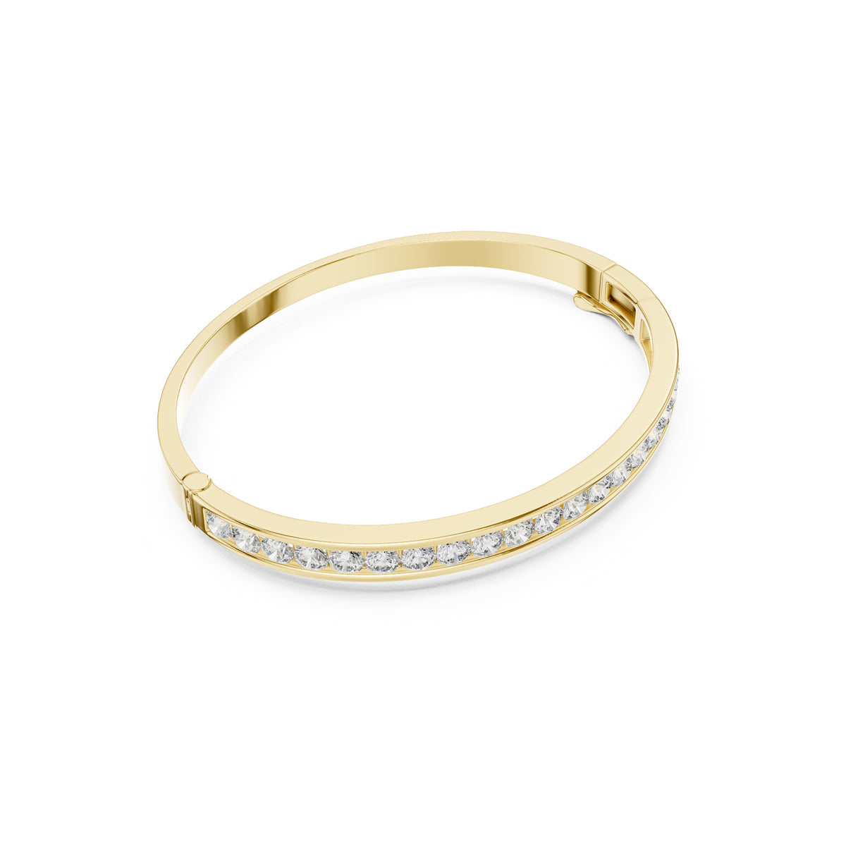 3.57Ct Round Cut White Colorless Diamond Art Deco Cluster Vintage Party Wear Bangle Gift For Women's - HIGHCARAT DIAMONDS