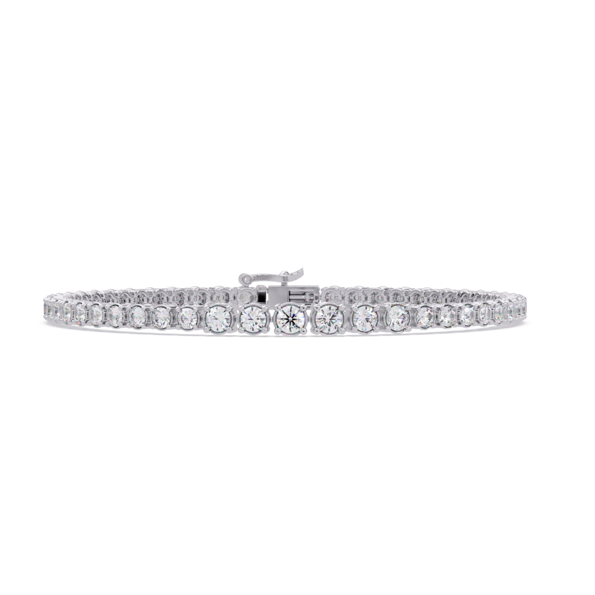 Round Cut Bezel Set Lab Grown Diamond Tennis Bracelet - HIGHCARAT DIAMONDS