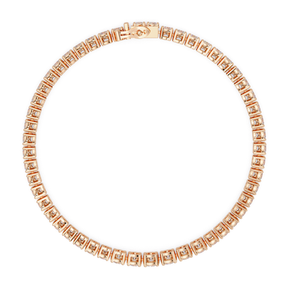 Round Cut Bezel Set Lab Grown Diamond Tennis Bracelet - HIGHCARAT DIAMONDS