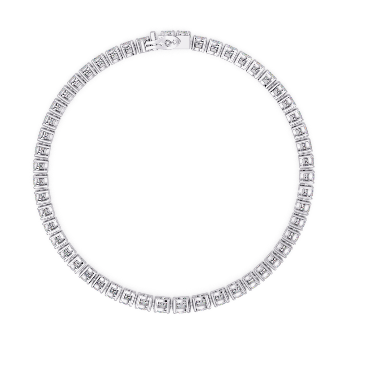 Round Cut Bezel Set Lab Grown Diamond Tennis Bracelet - HIGHCARAT DIAMONDS