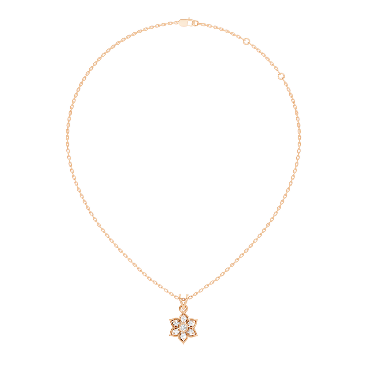 Elegant Round Diamond Pendant 0.27 CT Minimalist Jewelry In 18K Solid White Gold - HIGHCARAT DIAMONDS