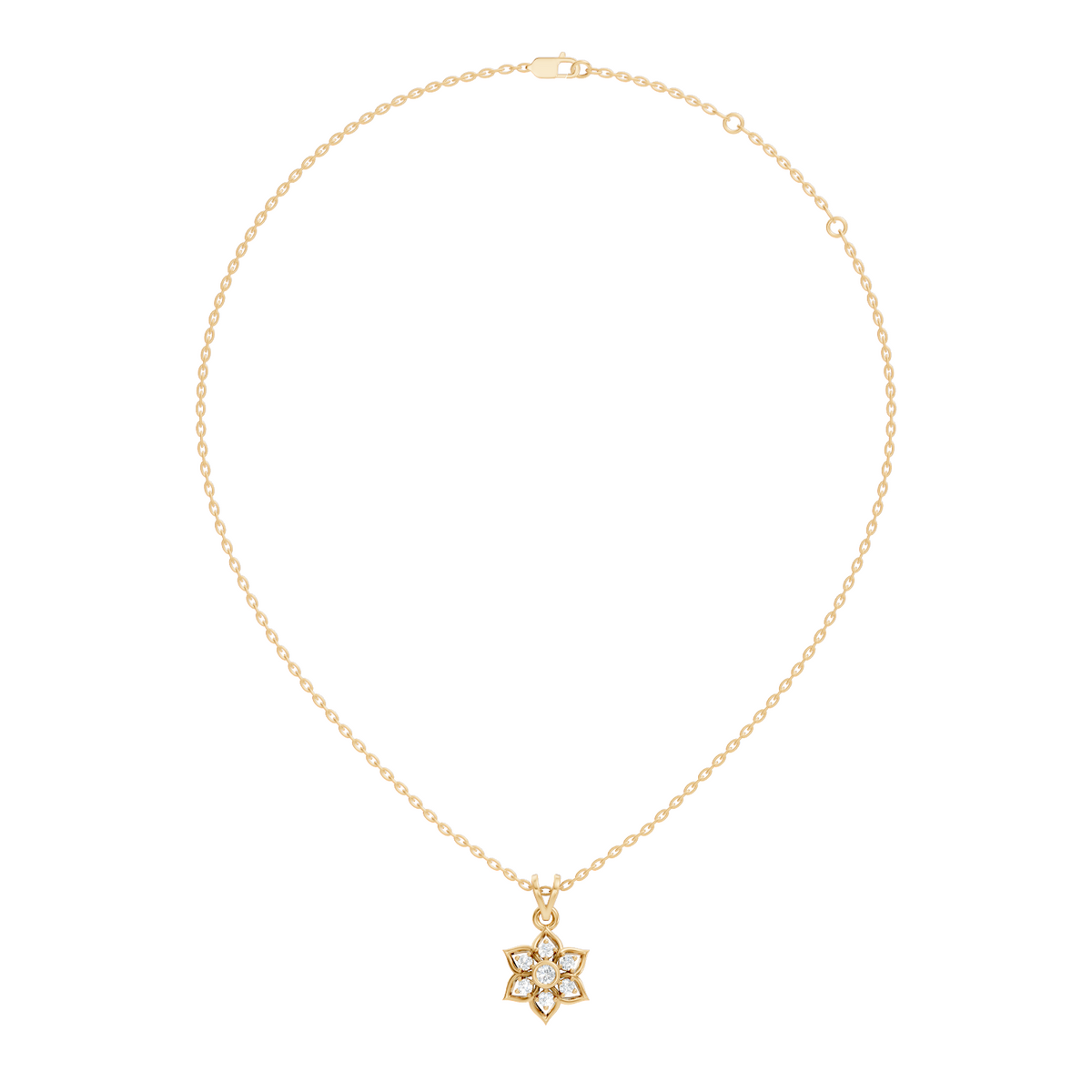 Elegant Round Diamond Pendant 0.27 CT Minimalist Jewelry In 18K Solid White Gold - HIGHCARAT DIAMONDS