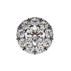 Round Cut White Colorless Diamond Unique Delicate Halo Style Screw Back Stud Earring Annivrasry Gift For Her - HIGHCARAT DIAMONDS