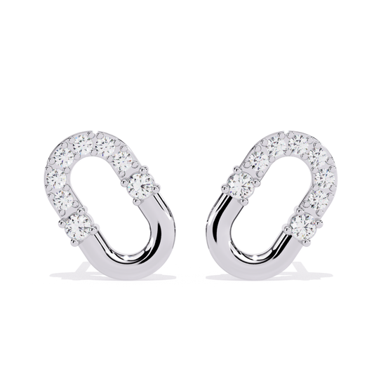 Round Cut Diamond Antique Prong Set Stud Earrings - HIGHCARAT DIAMONDS