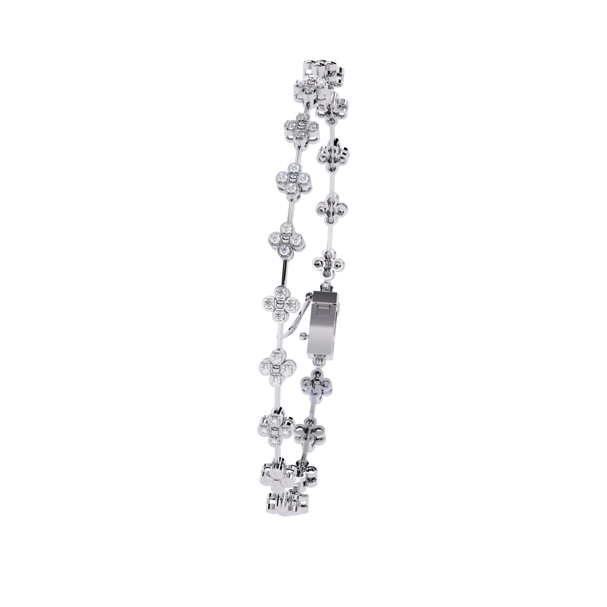 Round Cut Diamond Delicate Classic Handmade Wedding Minimalist Bracelet Special Day Gift For Her - HIGHCARAT DIAMONDS