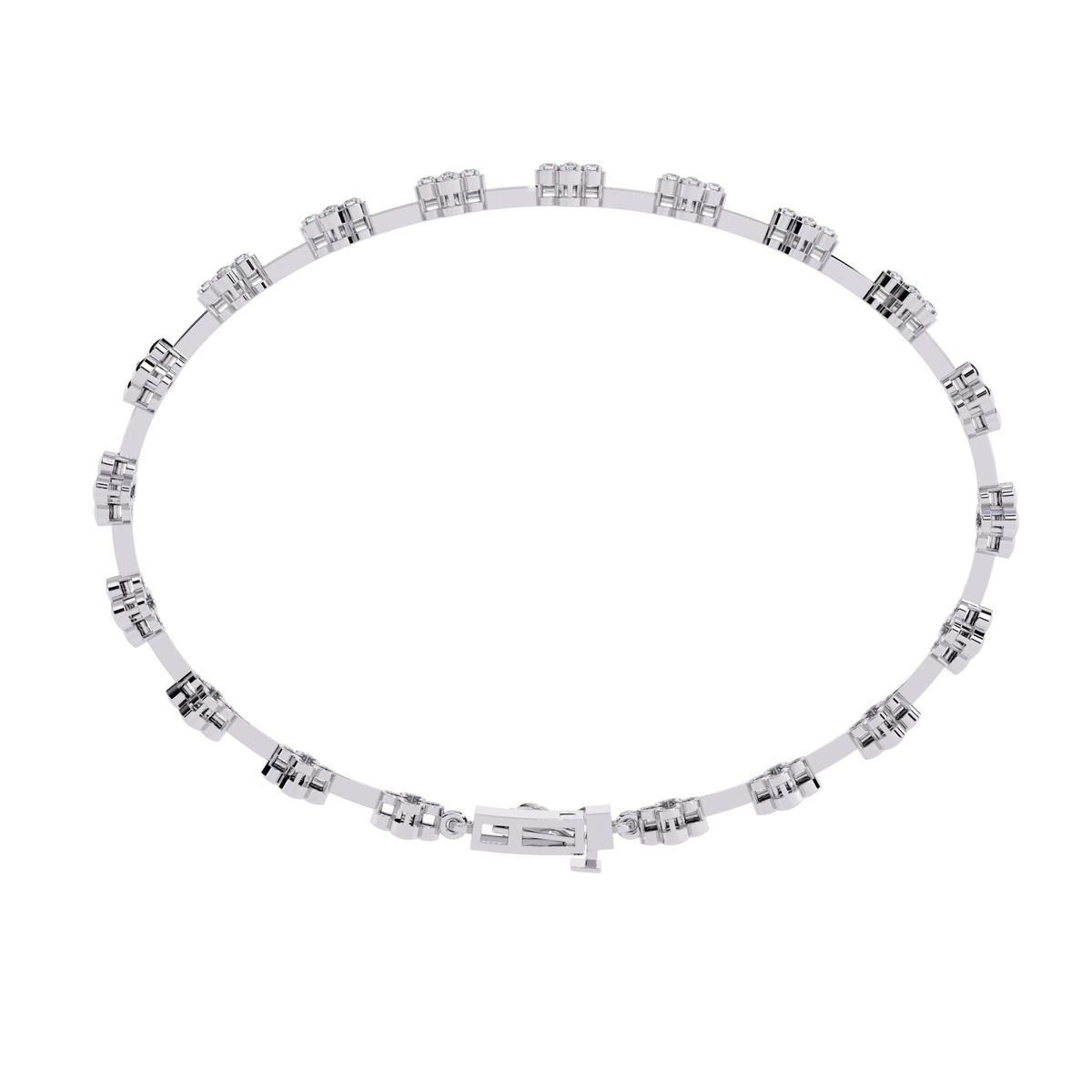 Round Cut Diamond Delicate Classic Handmade Wedding Minimalist Bracelet Special Day Gift For Her - HIGHCARAT DIAMONDS