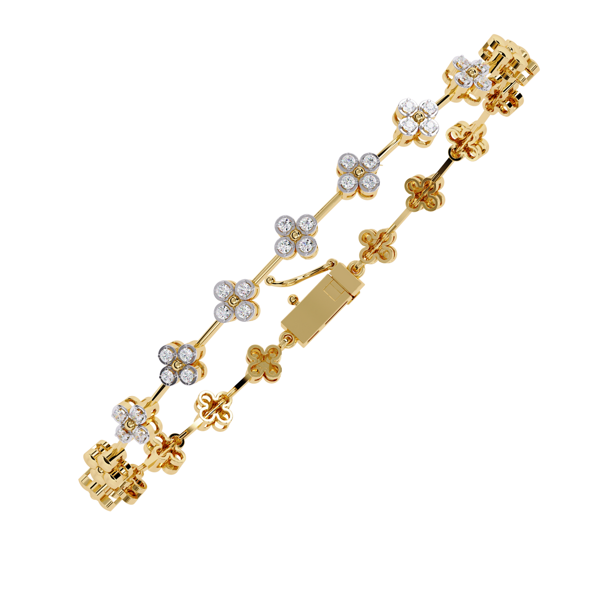 Round Cut Diamond Delicate Classic Handmade Wedding Minimalist Bracelet Special Day Gift For Her - HIGHCARAT DIAMONDS