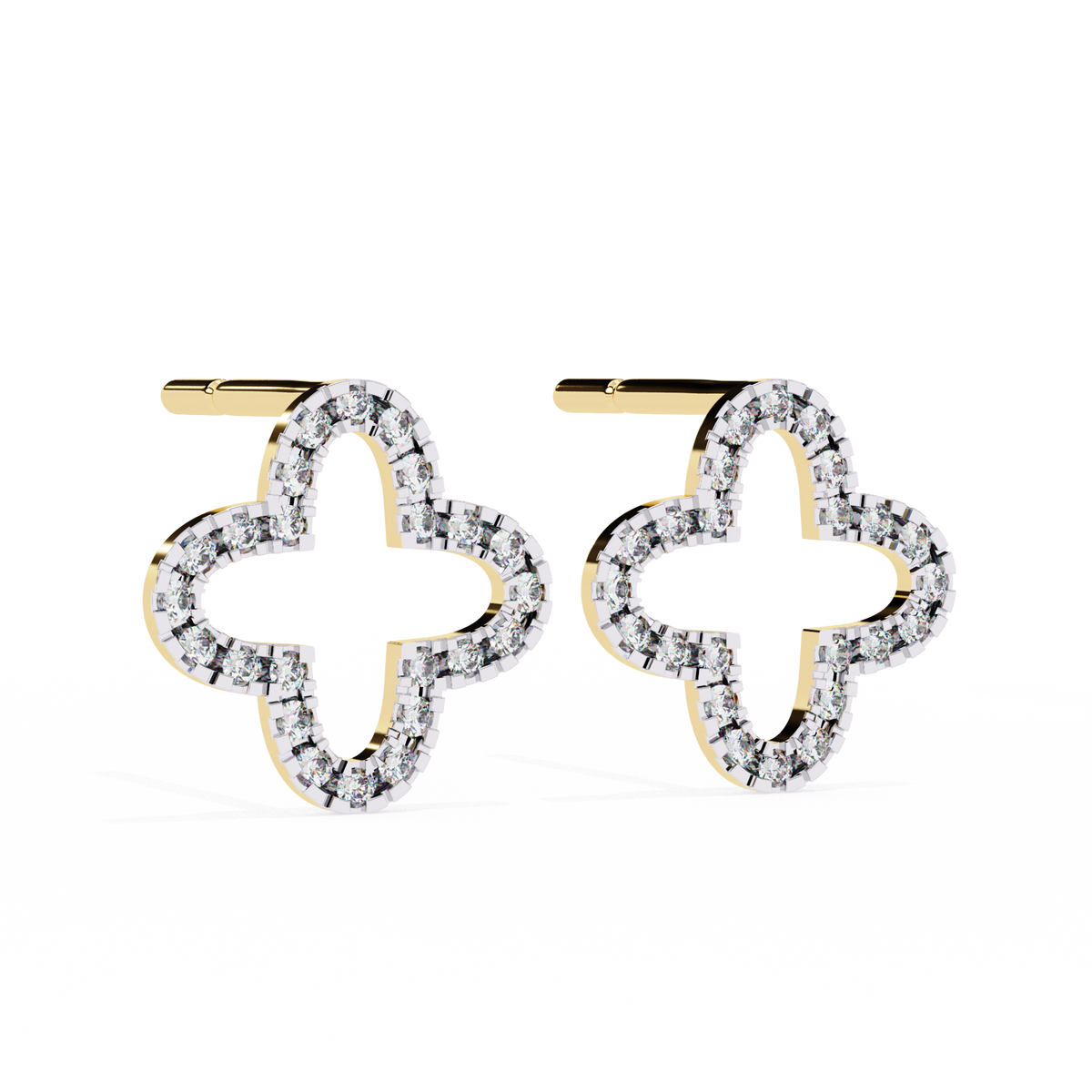 Round Cut Diamond Cluster Dainty Classic  Antique Handmade Screw Back Wedding Stud Earring For Her - HIGHCARAT DIAMONDS