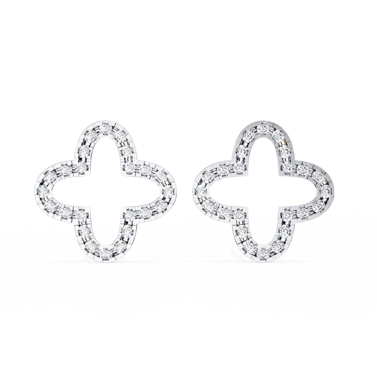 Round Cut Diamond Cluster Dainty Classic  Antique Handmade Screw Back Wedding Stud Earring For Her - HIGHCARAT DIAMONDS