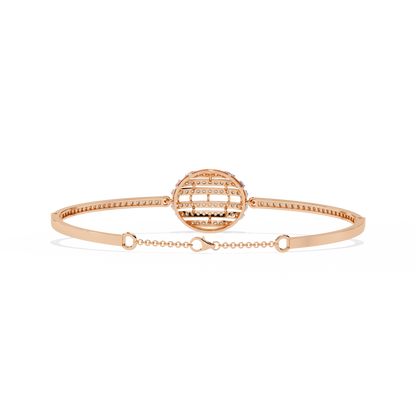 Round Cut Diamond Cluster Modern Perfect Minimalist Hand Crafted Wedding Cuff Bracelet For Her - HIGHCARAT DIAMONDS