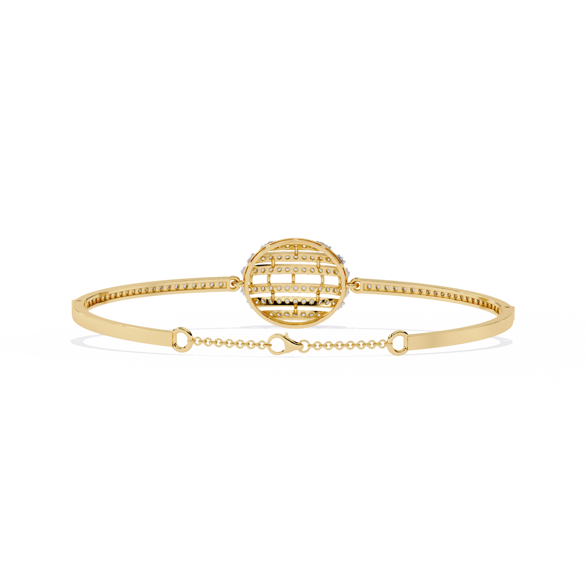 Round Cut Diamond Cluster Modern Perfect Minimalist Hand Crafted Wedding Cuff Bracelet For Her - HIGHCARAT DIAMONDS
