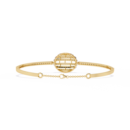 Round Cut Diamond Cluster Modern Perfect Minimalist Hand Crafted Wedding Cuff Bracelet For Her - HIGHCARAT DIAMONDS