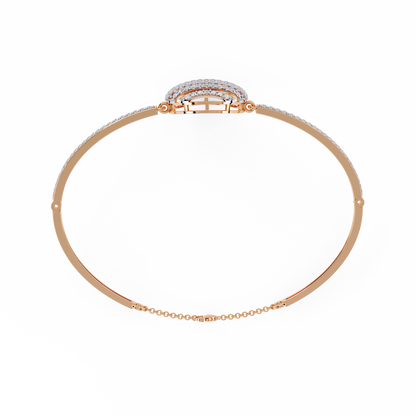 Round Cut Diamond Cluster Modern Perfect Minimalist Hand Crafted Wedding Cuff Bracelet For Her - HIGHCARAT DIAMONDS