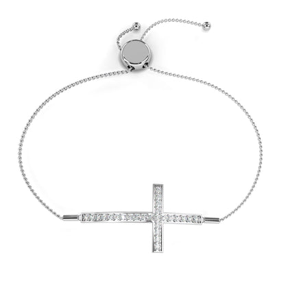 Round Cut Diamond Criss Cross Shape Antique Delicate Prong Set Stunning Handmade Bracelet Annivrasry Gift For Her - HIGHCARAT DIAMONDS