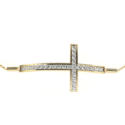 Round Cut Diamond Criss Cross Shape Antique Delicate Prong Set Stunning Handmade Bracelet Annivrasry Gift For Her - HIGHCARAT DIAMONDS