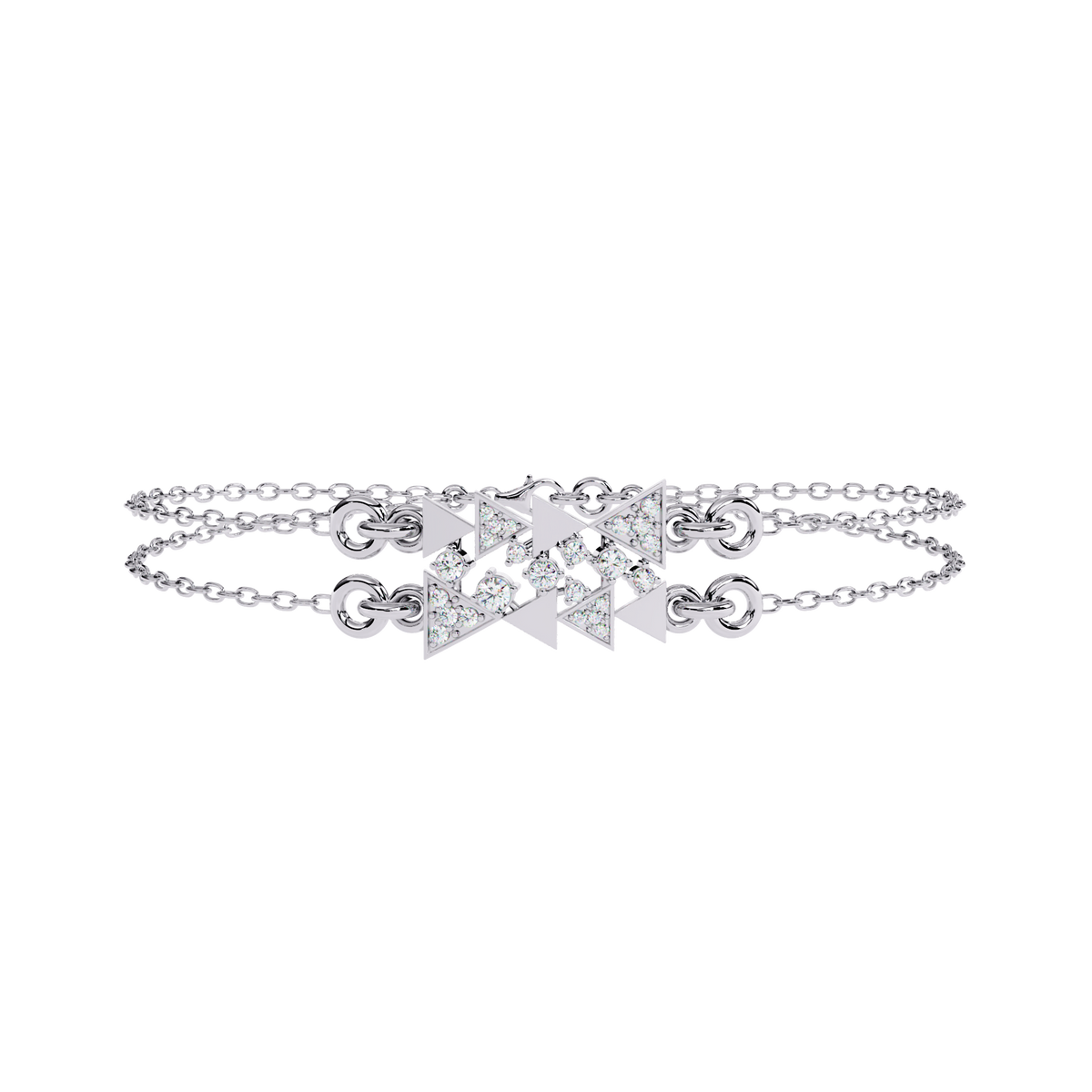 Round Cut Diamond Dainty Hand Crafted Cluster Vintage Timeless Bracelet Gift for Her Women's - HIGHCARAT DIAMONDS