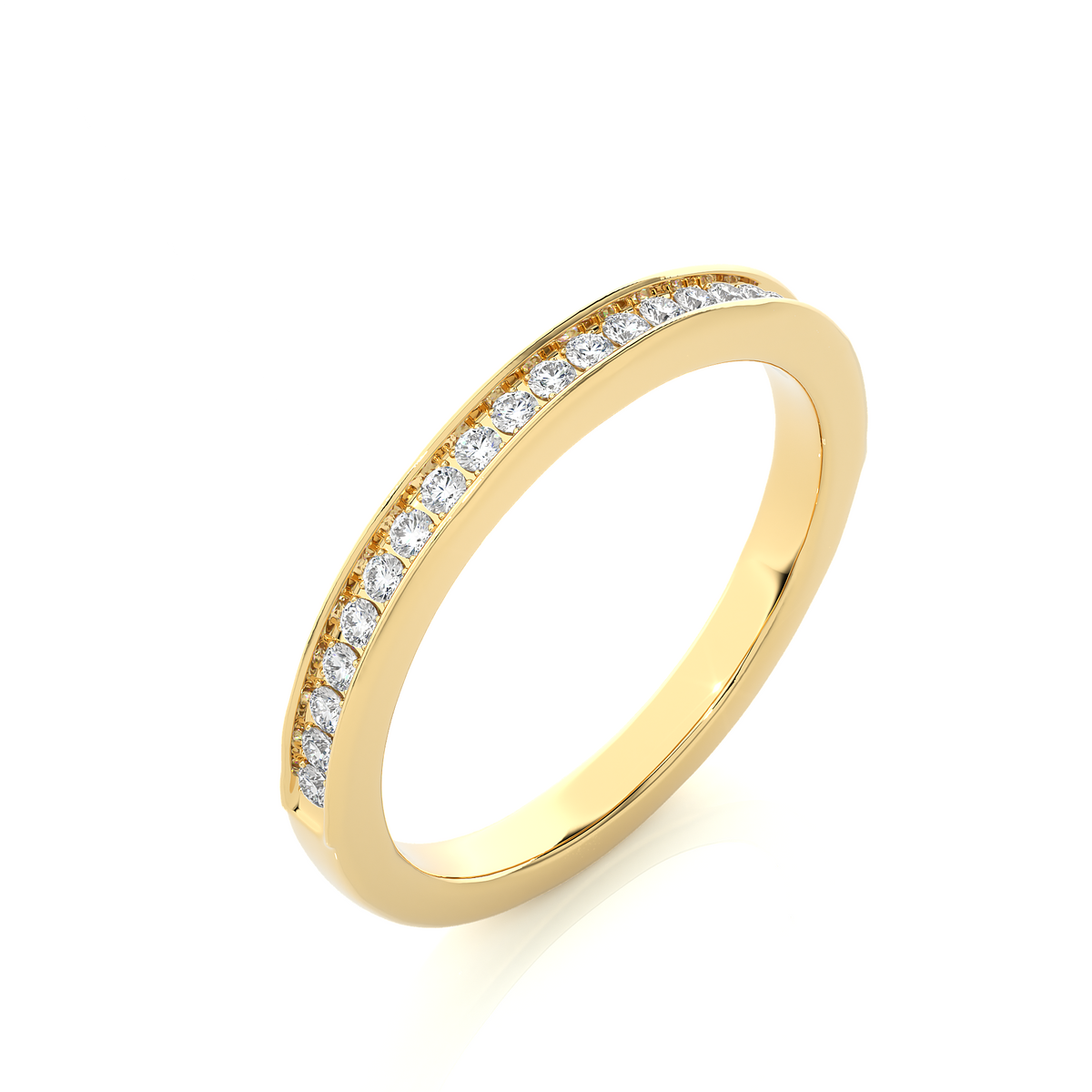 Round Cut Diamond Elegant Channel Set Eternity Wedding Band With Round Labgrown Diamonds - HIGHCARAT DIAMONDS