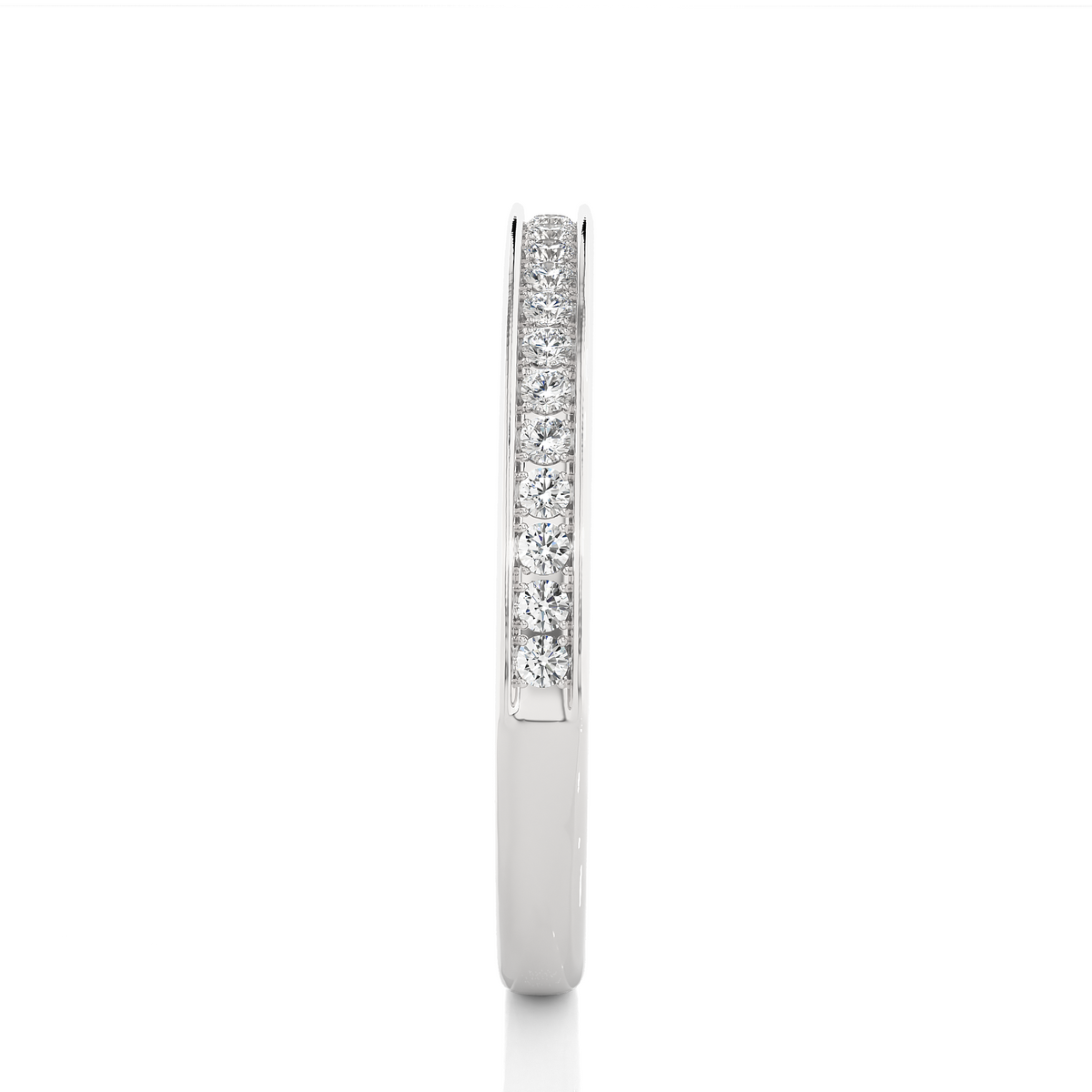 Round Cut Diamond Elegant Channel Set Eternity Wedding Band With Round Labgrown Diamonds - HIGHCARAT DIAMONDS