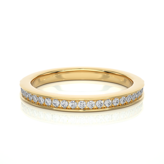 Round Cut Diamond Elegant Channel Set Eternity Wedding Band With Round Labgrown Diamonds - HIGHCARAT DIAMONDS