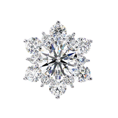 Round Cut Diamond Flower Shape Cluster Elegant Screw Back Perfect Wedding Stud Earring For Women's - HIGHCARAT DIAMONDS