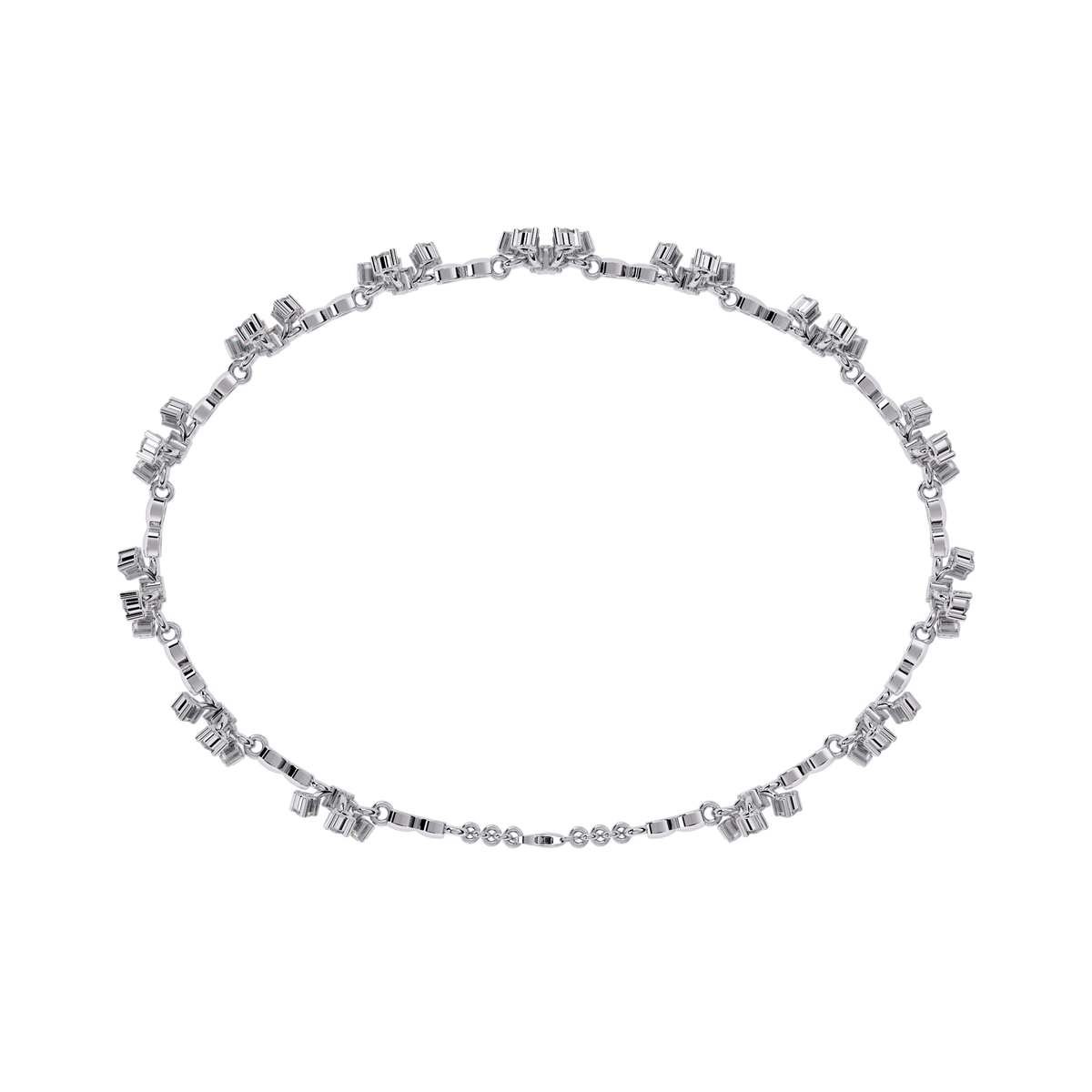 Round Cut Diamond Flower Shape Antique Stunning Sparkling Prefect Party Wear Tennis Bracelet - HIGHCARAT DIAMONDS