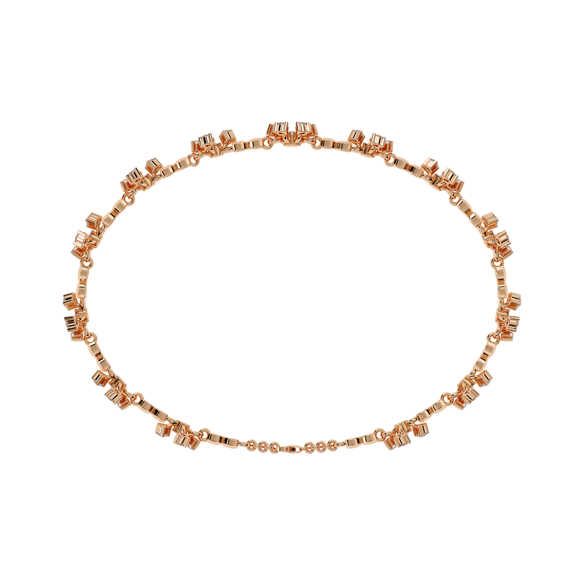 Round Cut Diamond Flower Shape Antique Stunning Sparkling Prefect Party Wear Tennis Bracelet - HIGHCARAT DIAMONDS