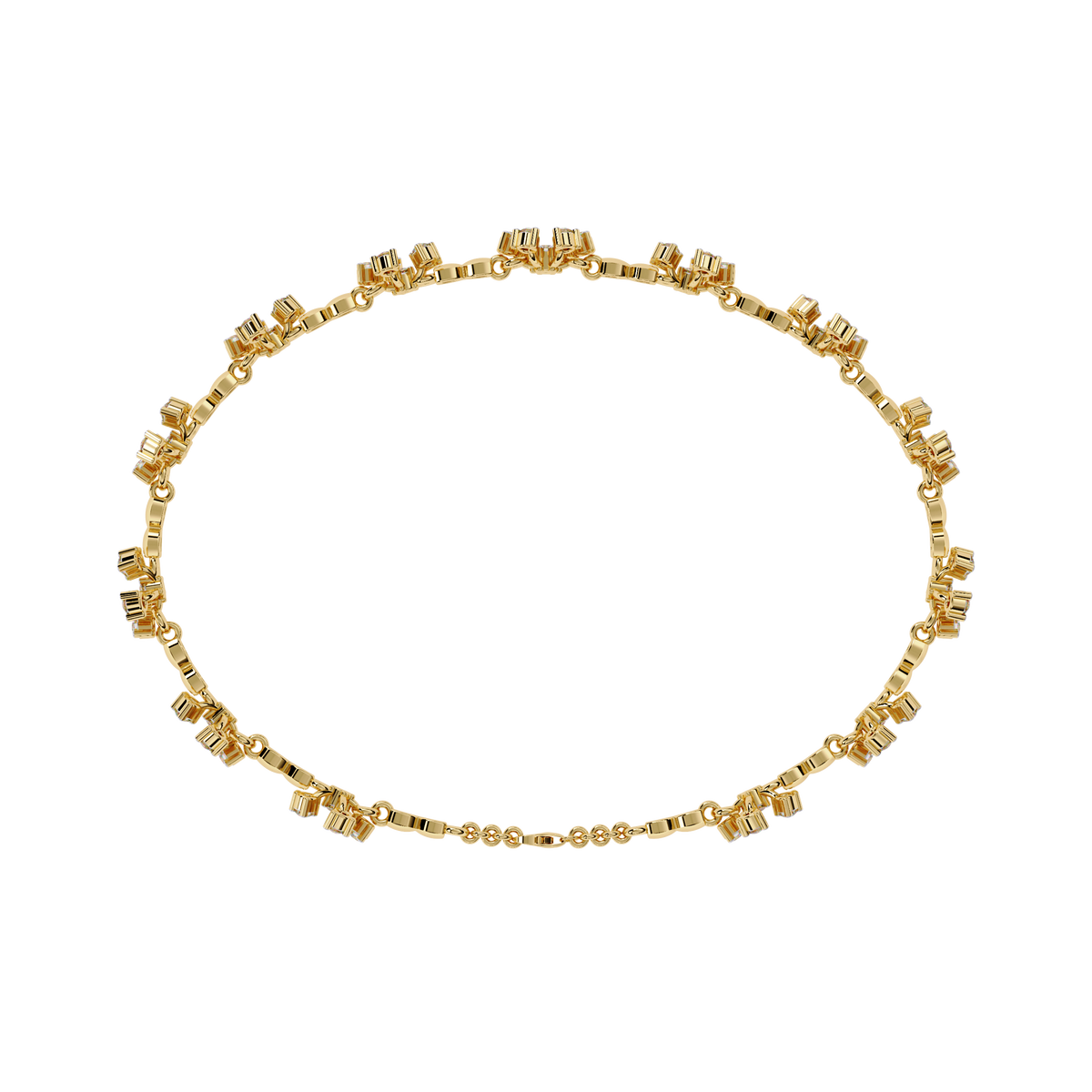 Round Cut Diamond Flower Shape Antique Stunning Sparkling Prefect Party Wear Tennis Bracelet - HIGHCARAT DIAMONDS