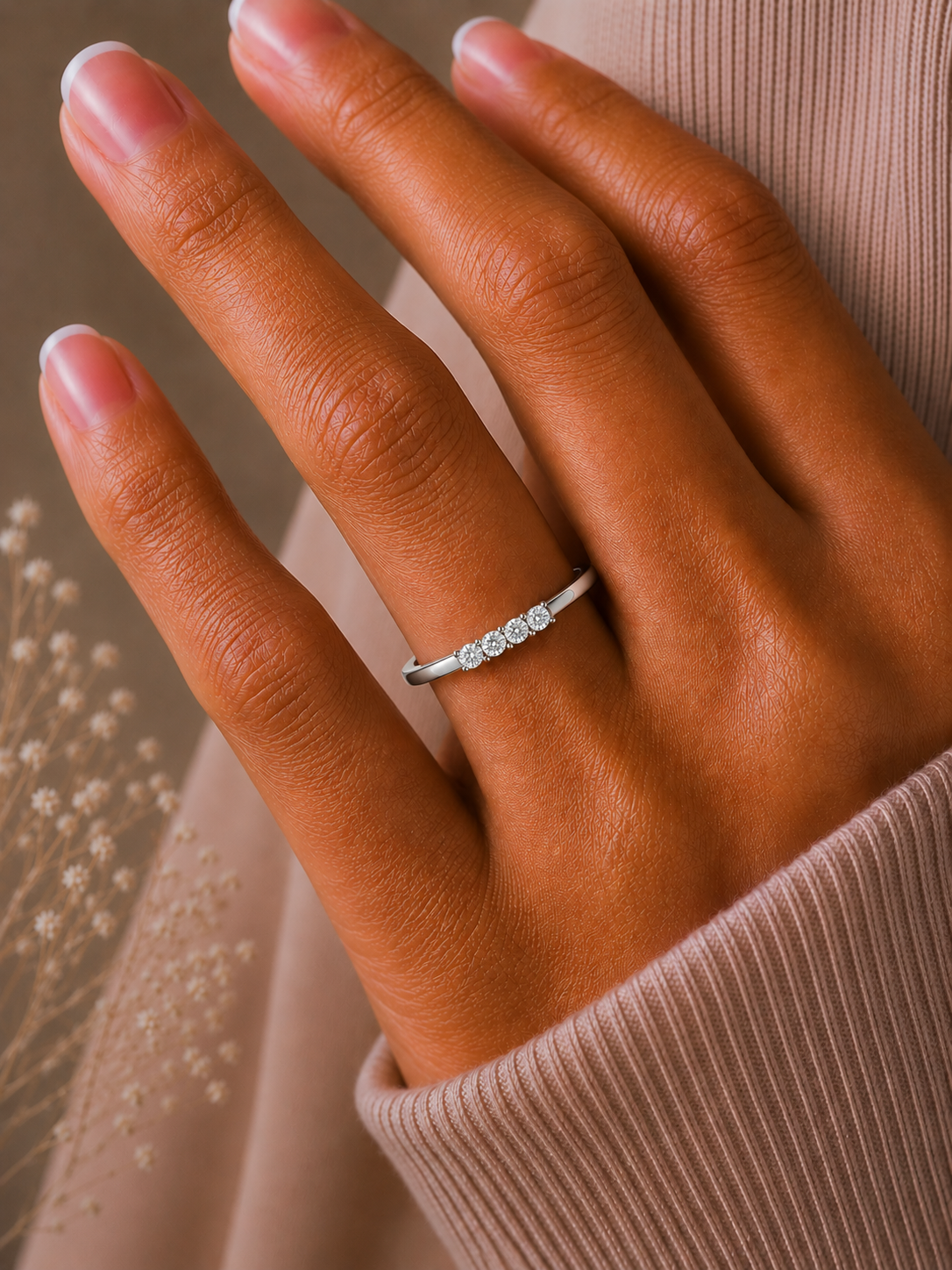 Round Cut Handcrafted Diamond Ring For Women's Beauty In 14 KT Solid Rose Gold - HIGHCARAT DIAMONDS
