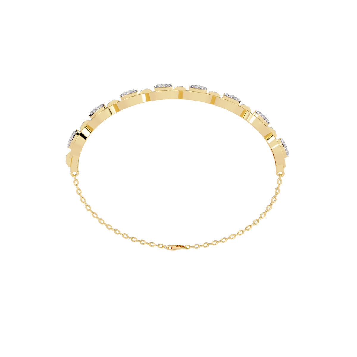 Round Cut High Quality Diamond Dainty Prong Set Minimalist Elegant Stackable Bangle For Gift - HIGHCARAT DIAMONDS