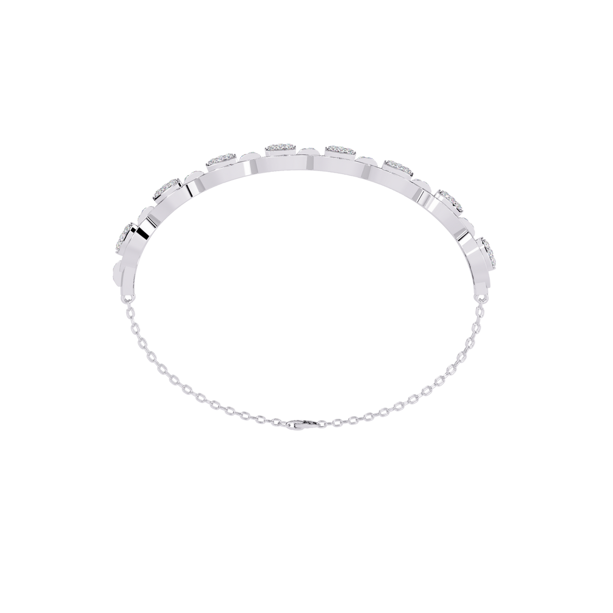 Round Cut High Quality Diamond Dainty Prong Set Minimalist Elegant Stackable Bangle For Gift - HIGHCARAT DIAMONDS