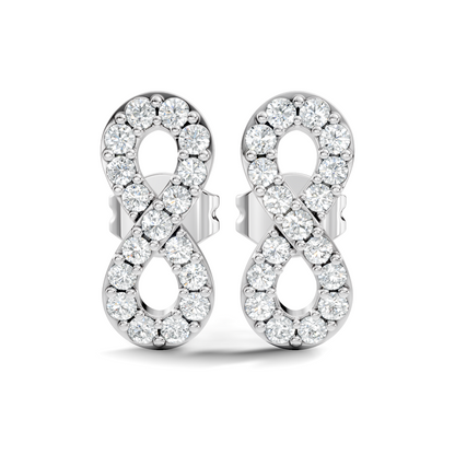 Round Shape Natural & lab grown Diamond 14k Solid Gold Shinning Unique New Studs Earrings For Weeding Wear - HIGHCARAT DIAMONDS