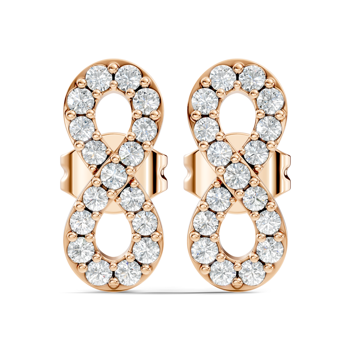 Round Shape Natural & lab grown Diamond 14k Solid Gold Shinning Unique New Studs Earrings For Weeding Wear - HIGHCARAT DIAMONDS