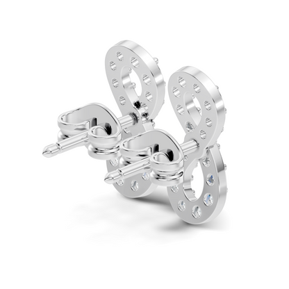 Round Shape Natural & lab grown Diamond 14k Solid Gold Shinning Unique New Studs Earrings For Weeding Wear - HIGHCARAT DIAMONDS
