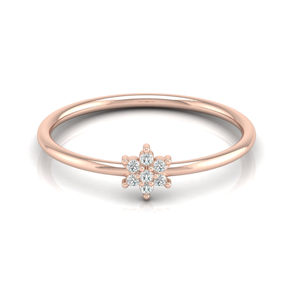 Round Cut Lab Diamond Floral Engagement Ring - HIGHCARAT DIAMONDS
