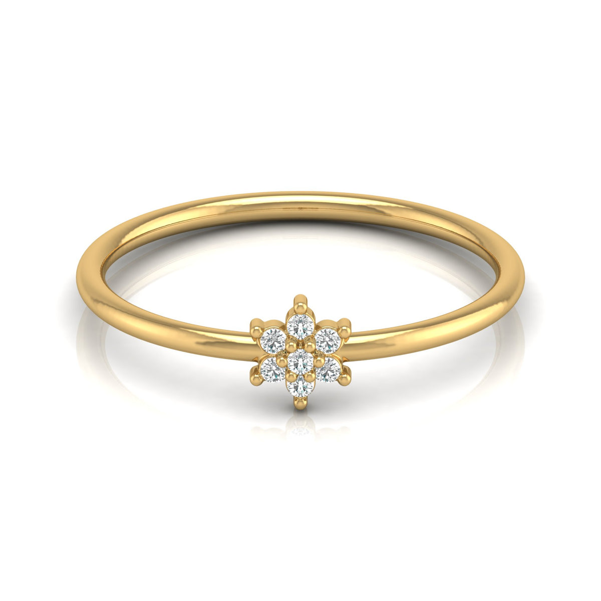 Round Cut Lab Diamond Floral Engagement Ring - HIGHCARAT DIAMONDS