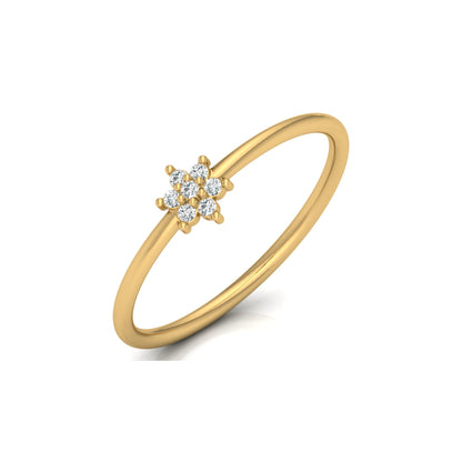Round Cut Lab Diamond Floral Engagement Ring - HIGHCARAT DIAMONDS