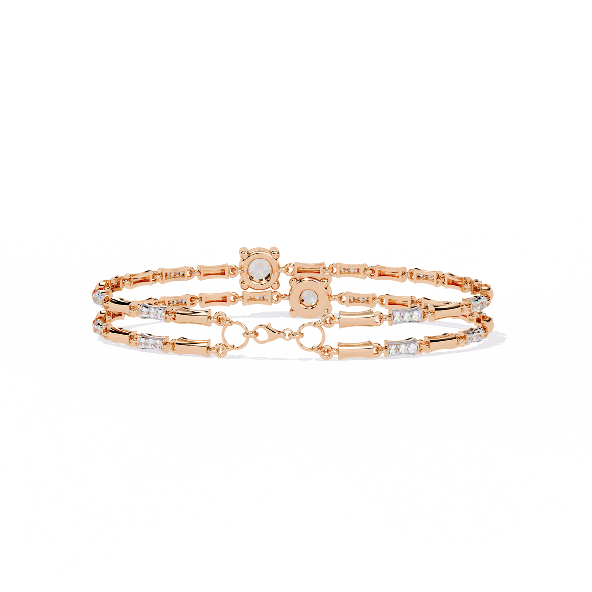 Vintage 2.21Ct Round Cut Diamond Prong Set Elegant Cluster Dainty Wedding Bracelet For Women's - HIGHCARAT DIAMONDS