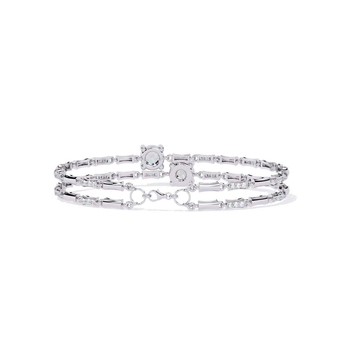 Vintage 2.21Ct Round Cut Diamond Prong Set Elegant Cluster Dainty Wedding Bracelet For Women's - HIGHCARAT DIAMONDS