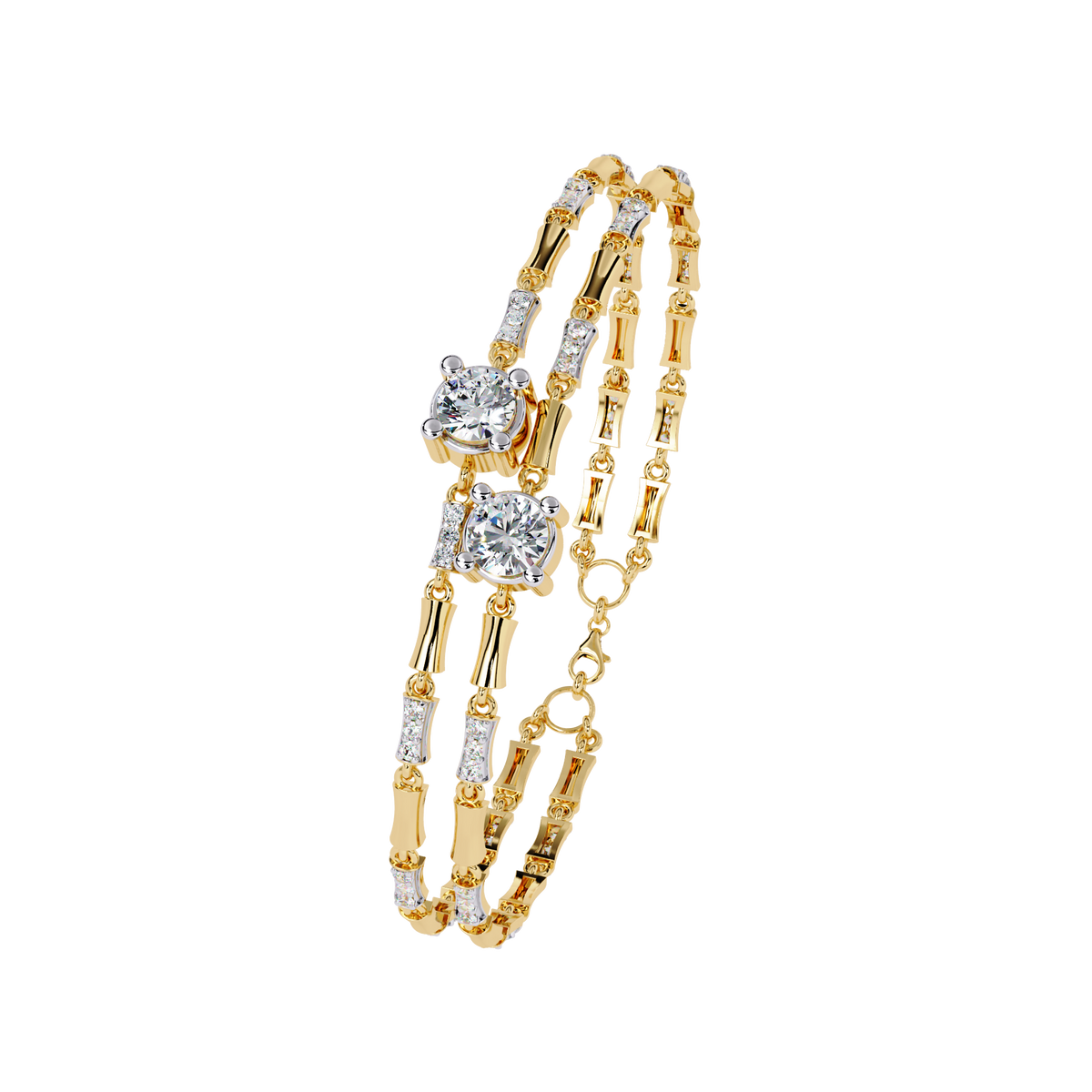 Vintage 2.21Ct Round Cut Diamond Prong Set Elegant Cluster Dainty Wedding Bracelet For Women's - HIGHCARAT DIAMONDS