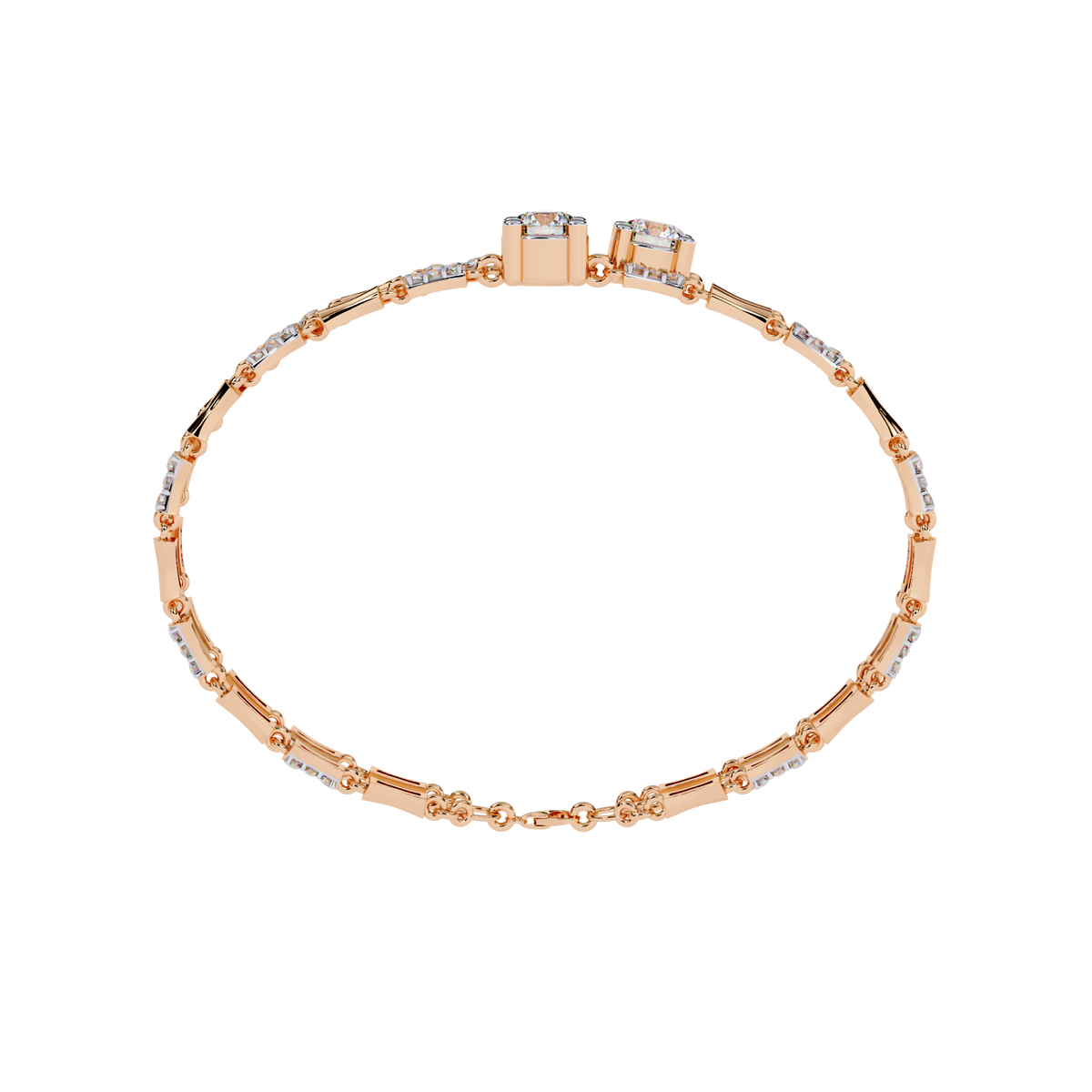Vintage 2.21Ct Round Cut Diamond Prong Set Elegant Cluster Dainty Wedding Bracelet For Women's - HIGHCARAT DIAMONDS