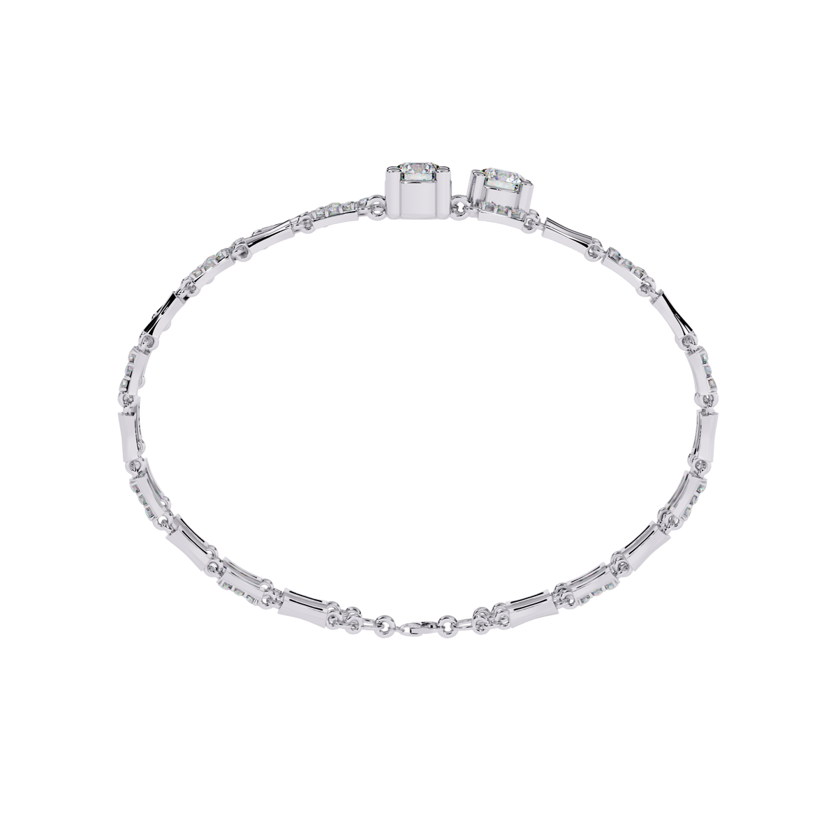 Vintage 2.21Ct Round Cut Diamond Prong Set Elegant Cluster Dainty Wedding Bracelet For Women's - HIGHCARAT DIAMONDS