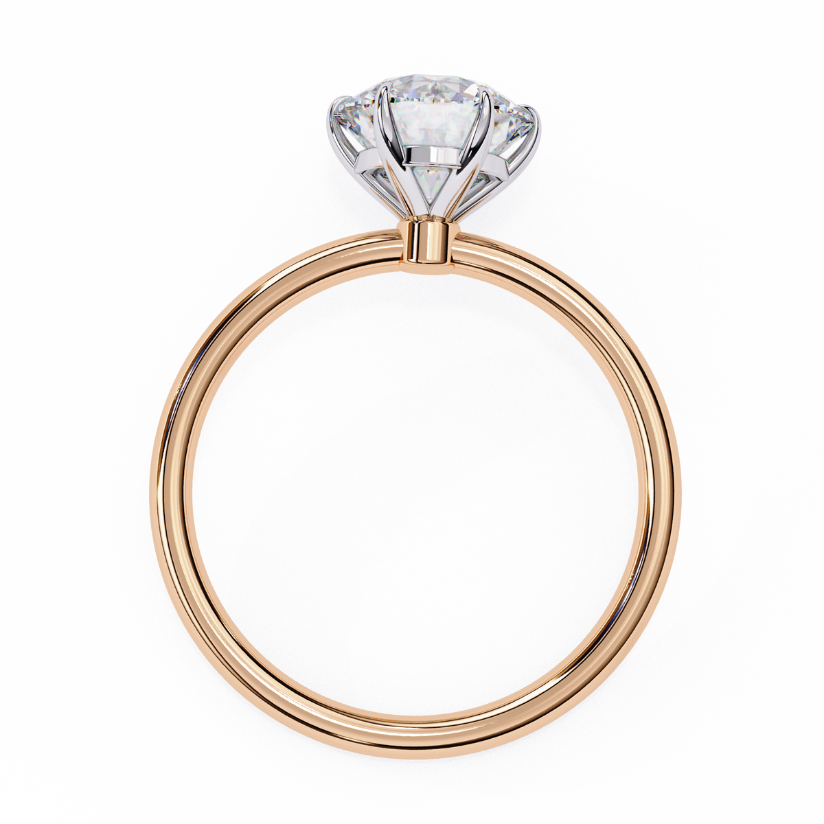 Round Cut Lab Diamond Prong set Solitaire Ring - HIGHCARAT DIAMONDS