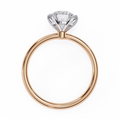 Round Cut Lab Diamond Prong set Solitaire Ring - HIGHCARAT DIAMONDS