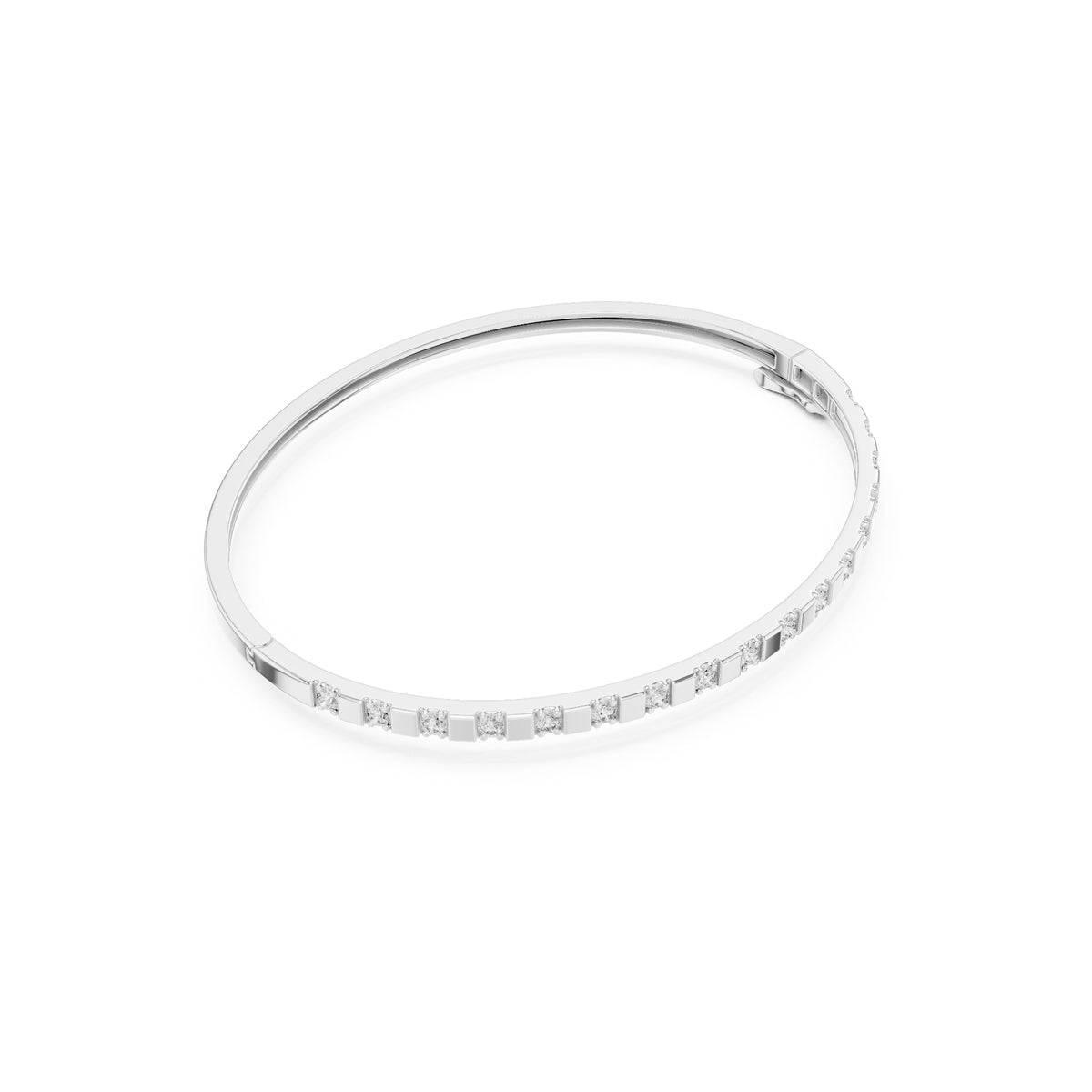 Colorless Round Cut Art Deco Cluster Vintage Party Wear Diamond Bangle Bracelets Gift For Women's - HIGHCARAT DIAMONDS
