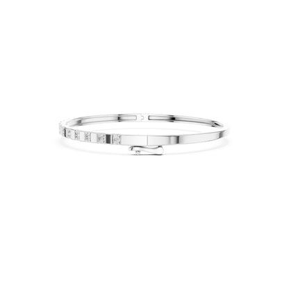 Colorless Round Cut Art Deco Cluster Vintage Party Wear Diamond Bangle Bracelets Gift For Women's - HIGHCARAT DIAMONDS