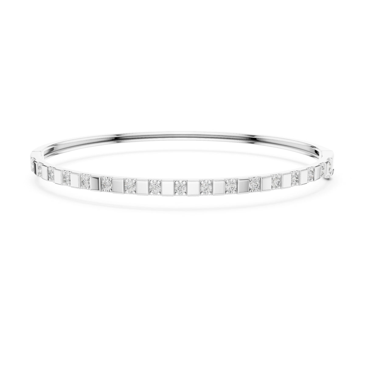 Colorless Round Cut Art Deco Cluster Vintage Party Wear Diamond Bangle Bracelets Gift For Women's - HIGHCARAT DIAMONDS