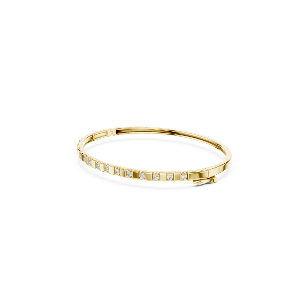 Colorless Round Cut Art Deco Cluster Vintage Party Wear Diamond Bangle Bracelets Gift For Women's - HIGHCARAT DIAMONDS